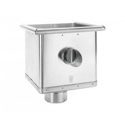 Sabirni kotlić kubicki ekscentrični s otvorom  - Aluminij  - Natur  -  Slika 1