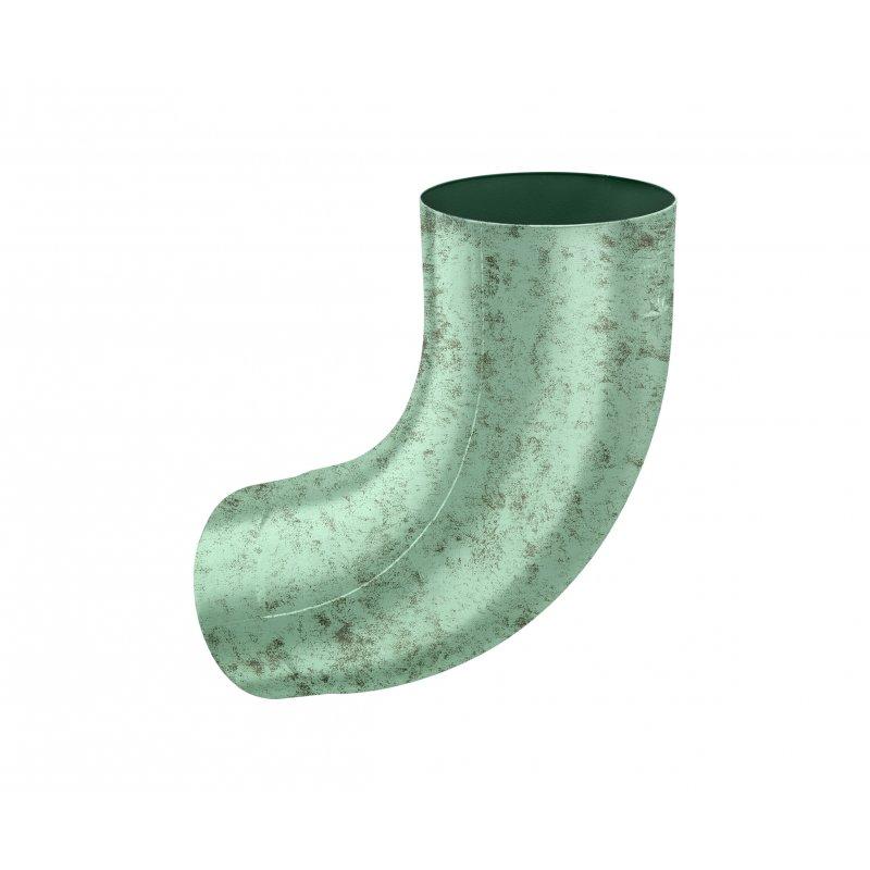 Koljeno 72°  - Aluminij obojeni  - Zelena patina  -  Slika