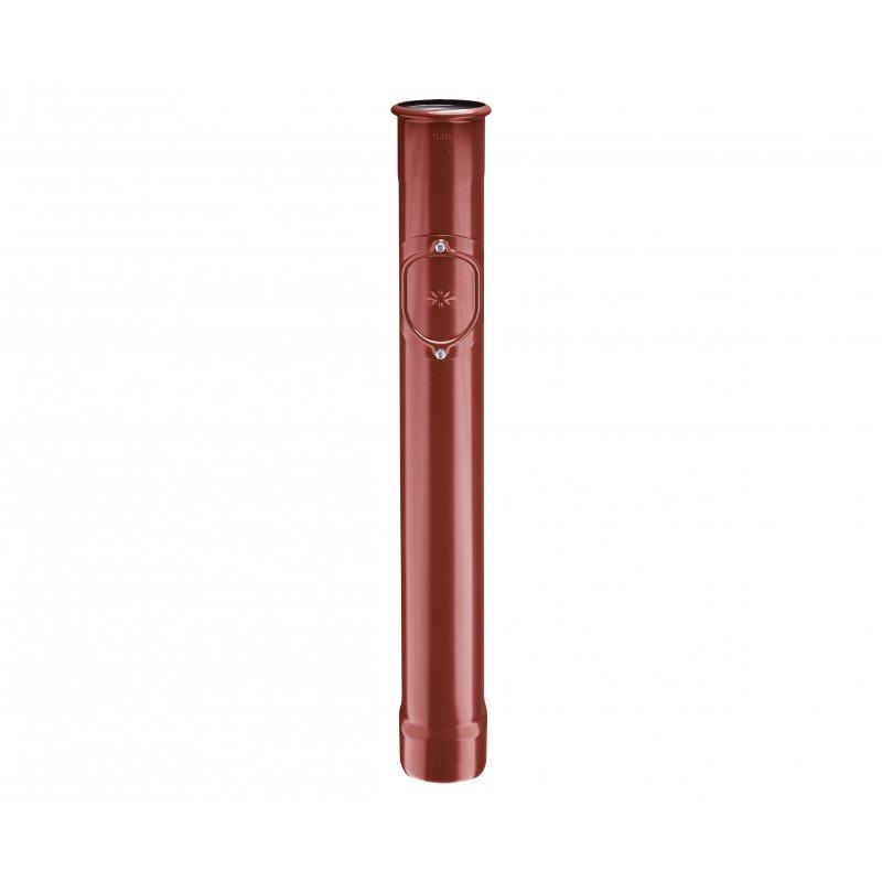 Zaštitna cijev s revizionim otvorom - Pocink – Natur - Aluminij obojeni – Vinsko crvena - Slika