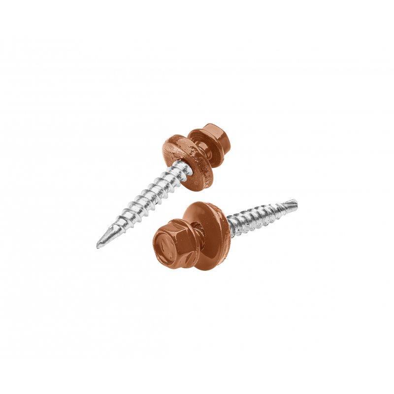 Pocinčani samorezni vijak - Pocink obojeni - Bakreno smeđa - Slika