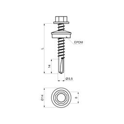 Pocinčani samorezni vijak GT12 - Pocink - Natur - Slika 2