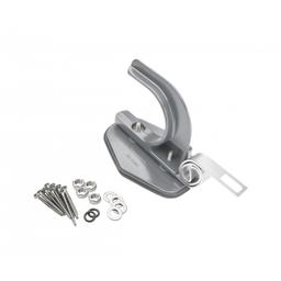 Montažna pločica sa držačem prečke i osiguračem - Aluminij obojeni - Svijetlo siva - Slika 1