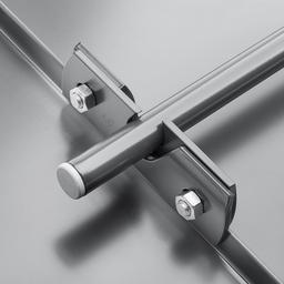 Držač cijevi snjegobrana falcanog pokrova, 1ot - Aluminij – Natur - Pocink obojeni – Sivo bijela - Slika 4