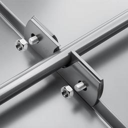 Držač cijevi snjegobrana falcanog pokrova, 1ot - Aluminij – Natur - Pocink obojeni – Sivo bijela - Slika 3