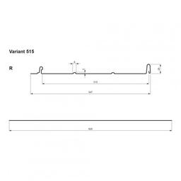 Krovni panel CLICK 515 R - Pocink obojeni - Testa di Moro - Slika 2