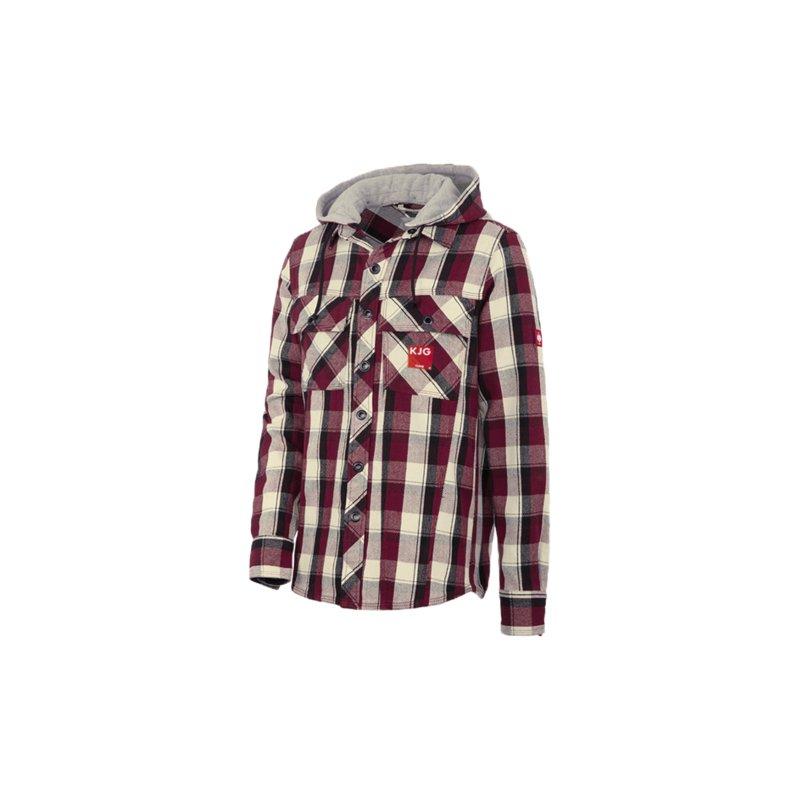 Košulja s kapuljačom - 100 % pamuk (cca 280 g/m²) - Rubin/Crna/Prirodna - Slika