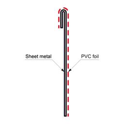 Plastificirana zidna lajsna - Prašno siva - Slika 2