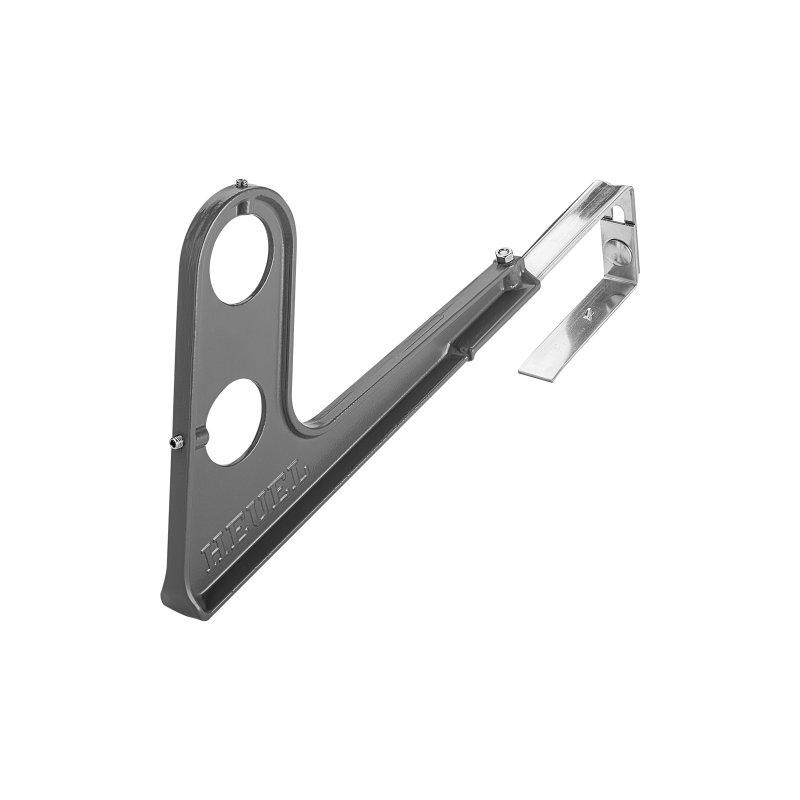 Držač cijevi, 2ot snjeg - Aluminij – Natur - Pocink obojeni – Antracit - Slika