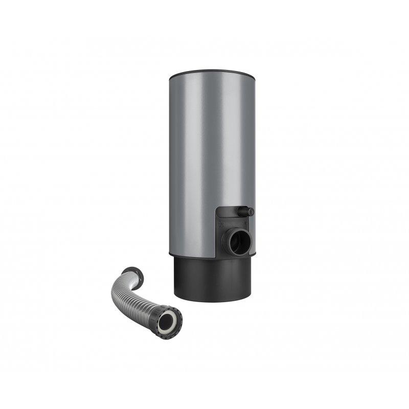 Zadržač vode sa crijevom + gumb - Aluminij obojeni - Svijetlo siva - Slika