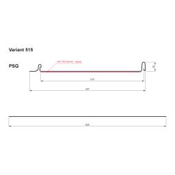 Krovni panel CLICK 515 PSQ - Pocink obojeni
MARCEGAGLIA - Antracit - Slika 2