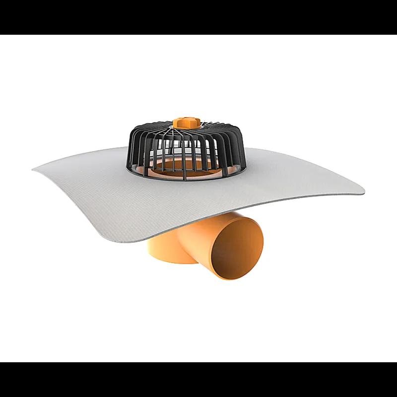 PVC krovni ispust s manžetom, horizontalni - Poliamid - Crna/Narančasta - Slika